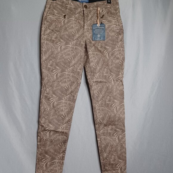 Democracy Pants Women's 12 Tan/Beige Ab Solution Booty Lifting Jegging NWT - Picture 3 of 7